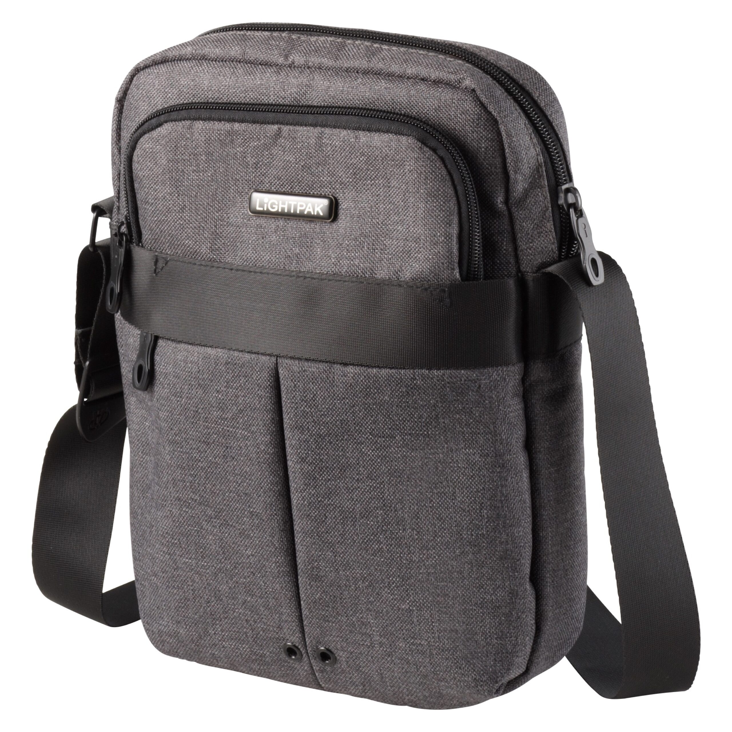 Lightpak Epsilon Umhängetasche grau Polyester Tabletfach