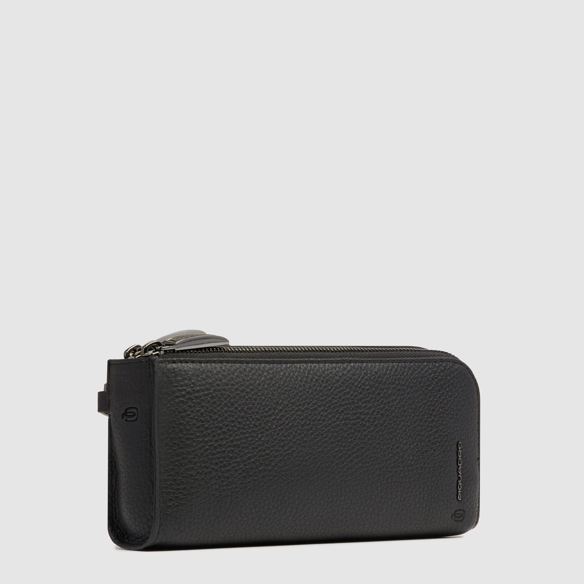 Piquadro Black Square Pochette Herren Schwarz Leder