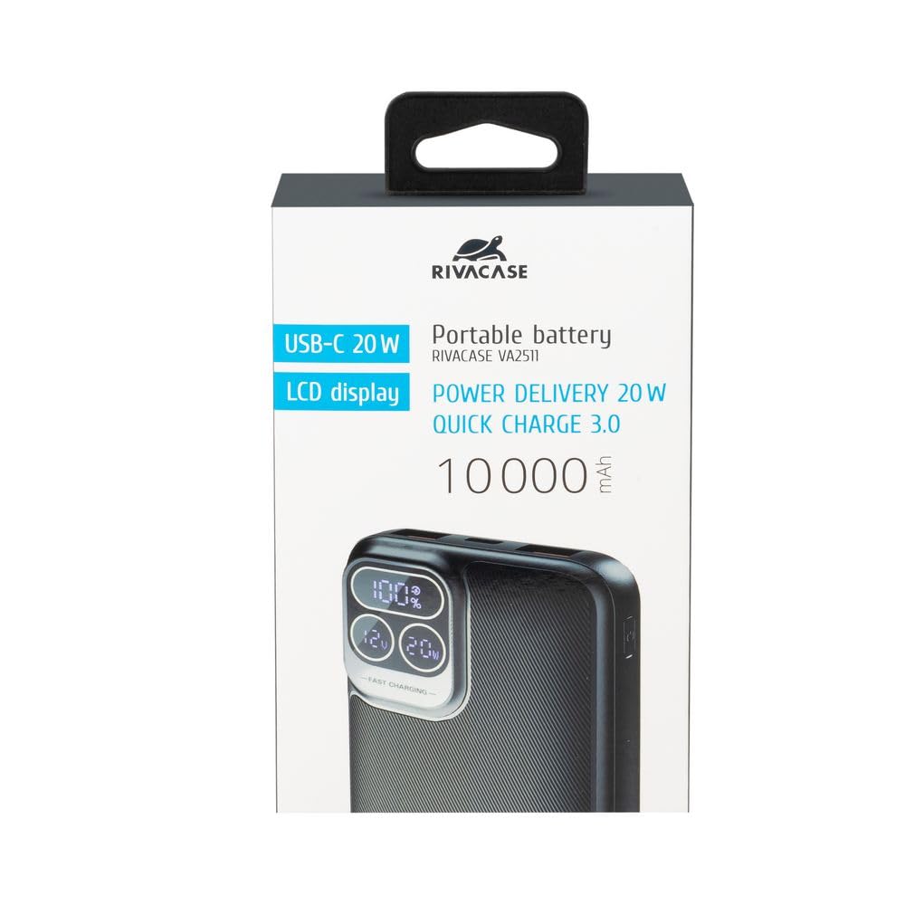 RIVACASE RIVAPOWER VA2511 Powerbank 10000mAh 20W LCD PD