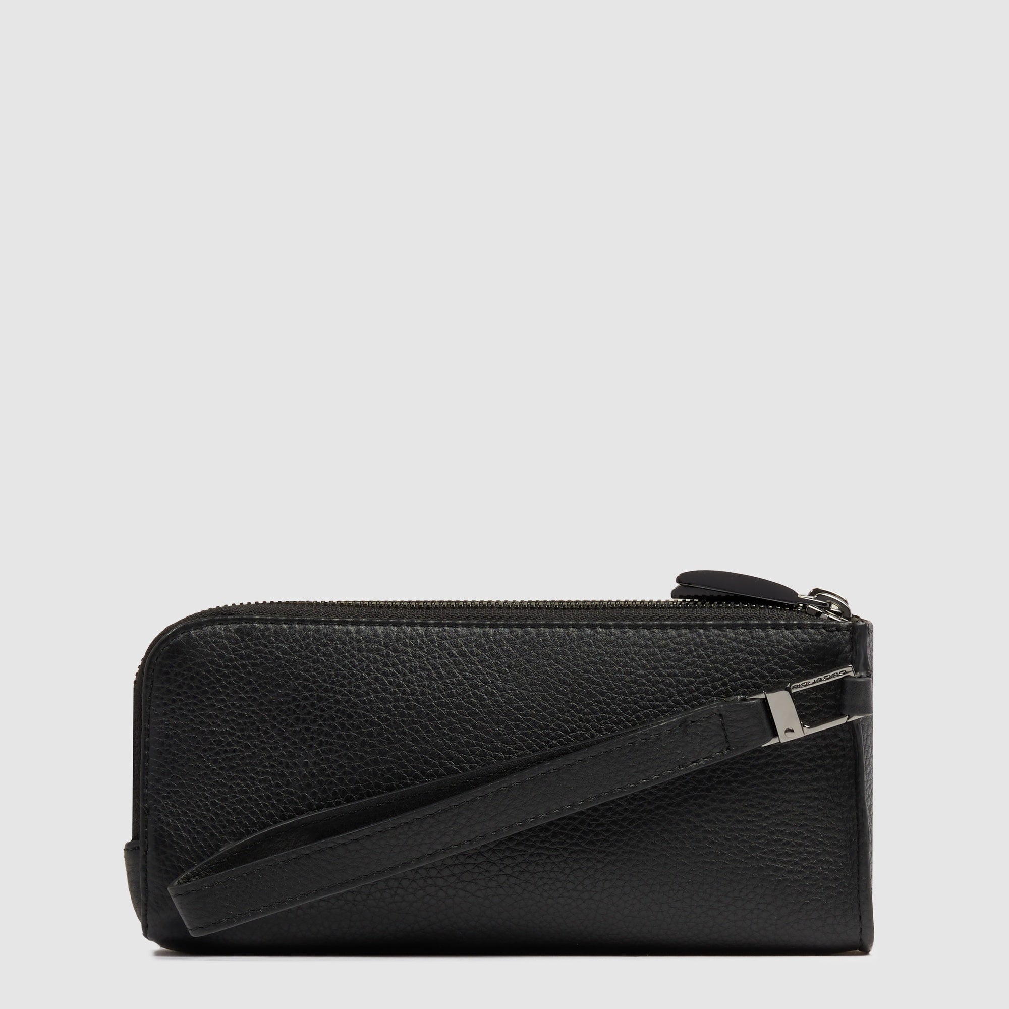 Piquadro Black Square Pochette Herren Schwarz Leder