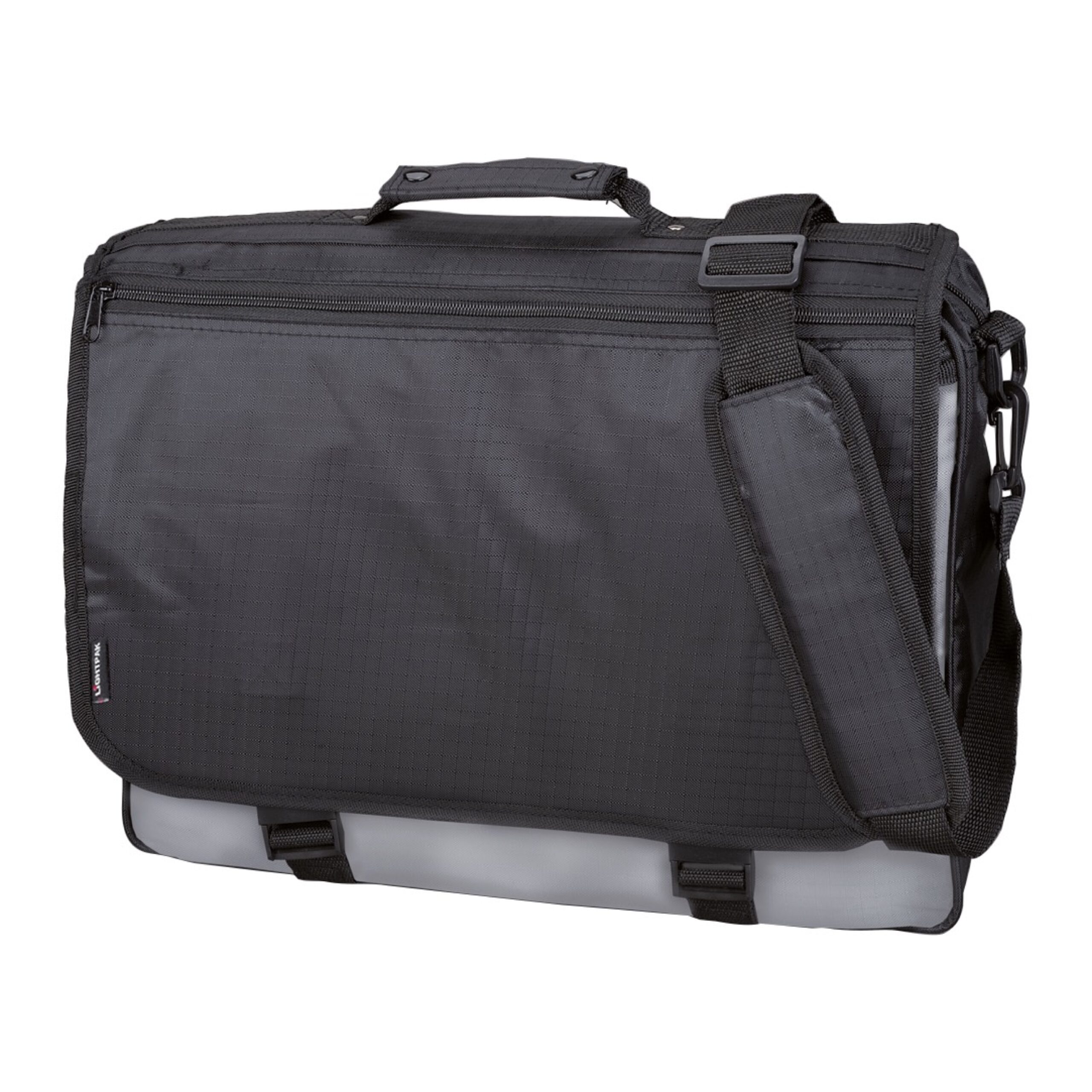 Lightpak Wave Messengerbag Umhängetasche schwarz-grau Polyester