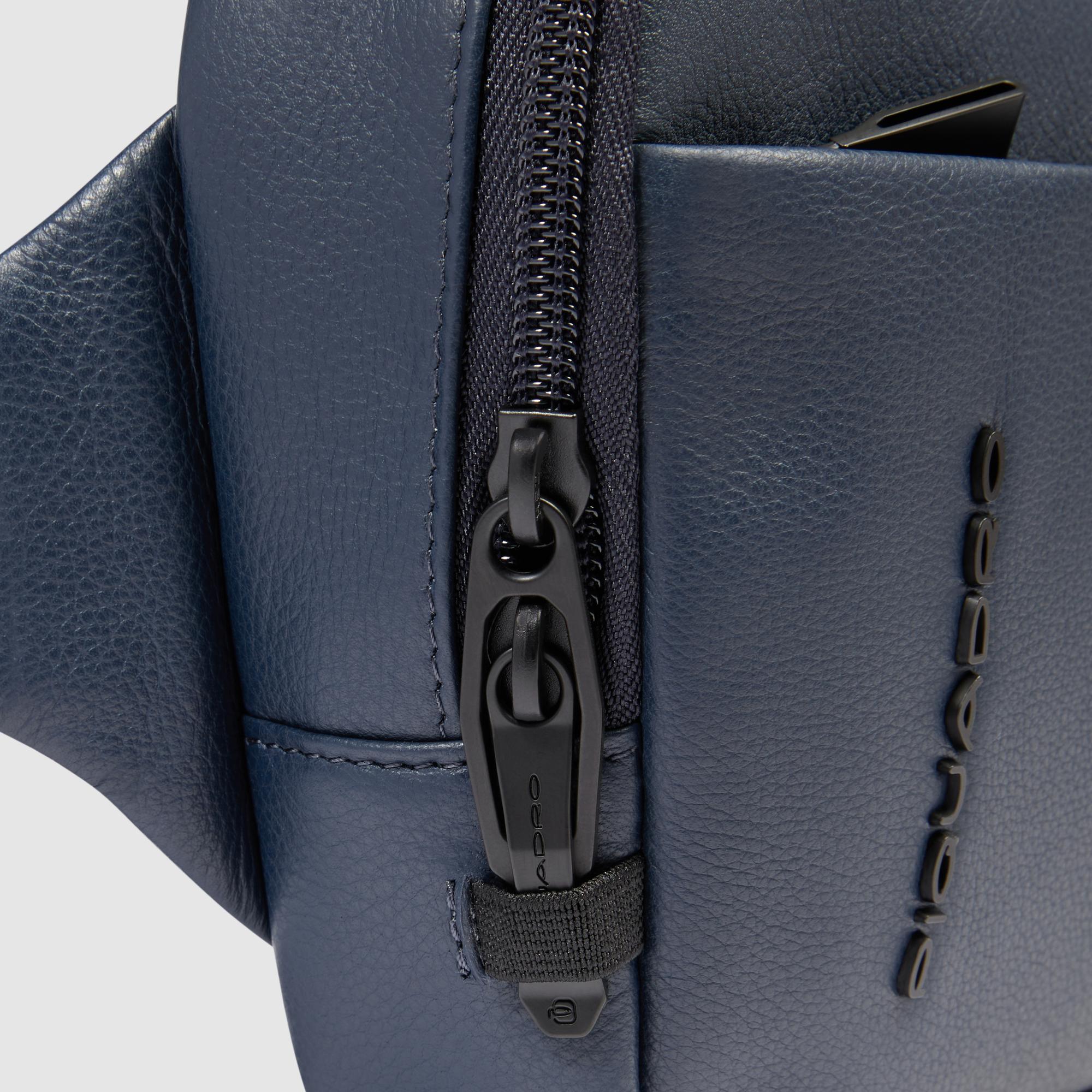 Piquadro Urban Bauchtasche Leder RFID-Schutz BLU