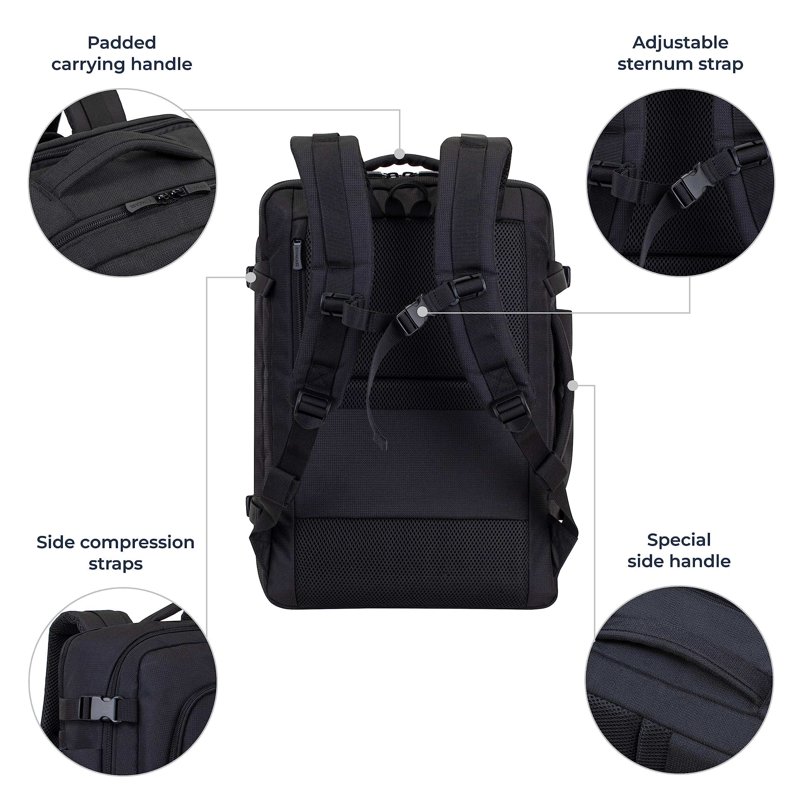 Rivacase Komodo Rucksack 17,3 Zoll schwarz ultraleicht