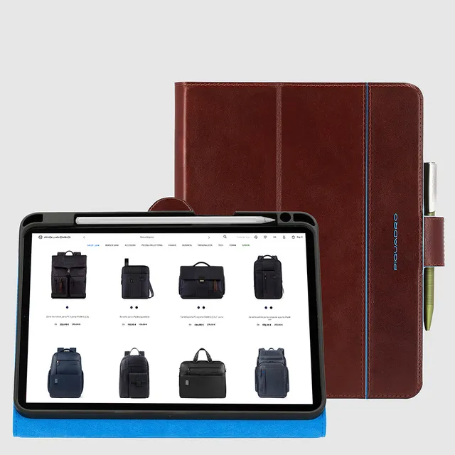 Piquadro Connequ Hülle iPad Pro 11 Leder schwarz