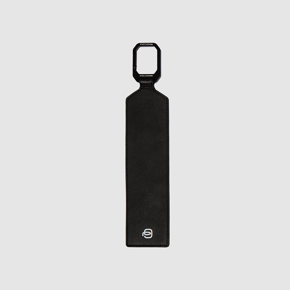 Piquadro Blue Square Kofferanhänger Leder Karabiner Grün