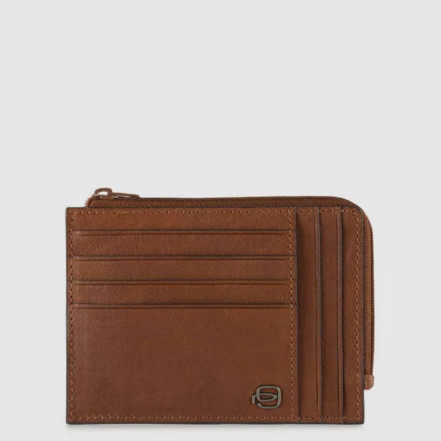 Piquadro Black Square Geldbörse CU braun Leder Münzfach RFID