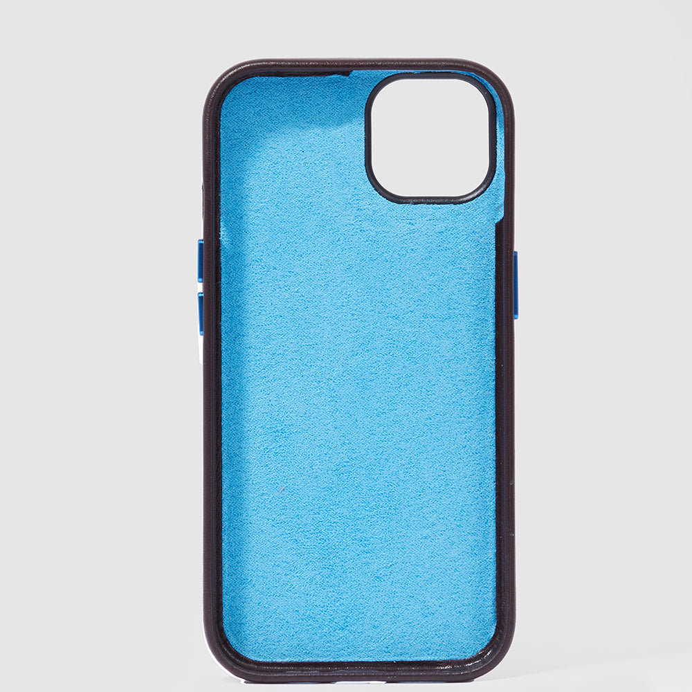 Piquadro Connequ Handyhülle iPhone 15 Plus 6,7 Zoll Leder