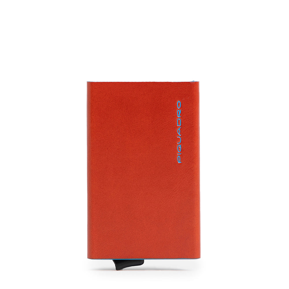 Piquadro Black Square Kartenetui Automatisch Blau RFID