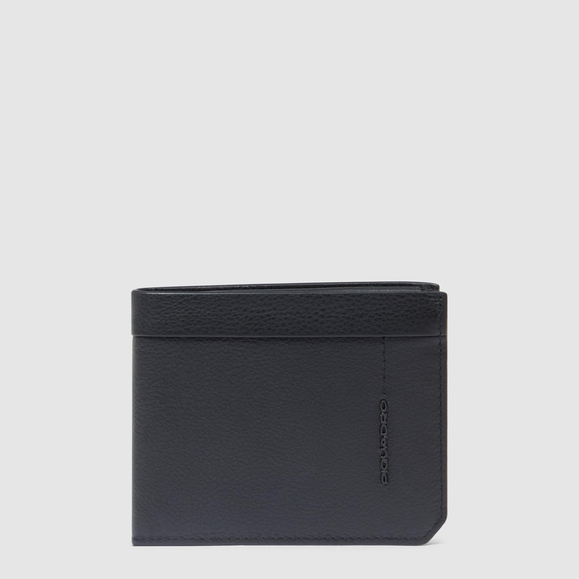 Piquadro Blue Square Geldbörse Leder Blau RFID
