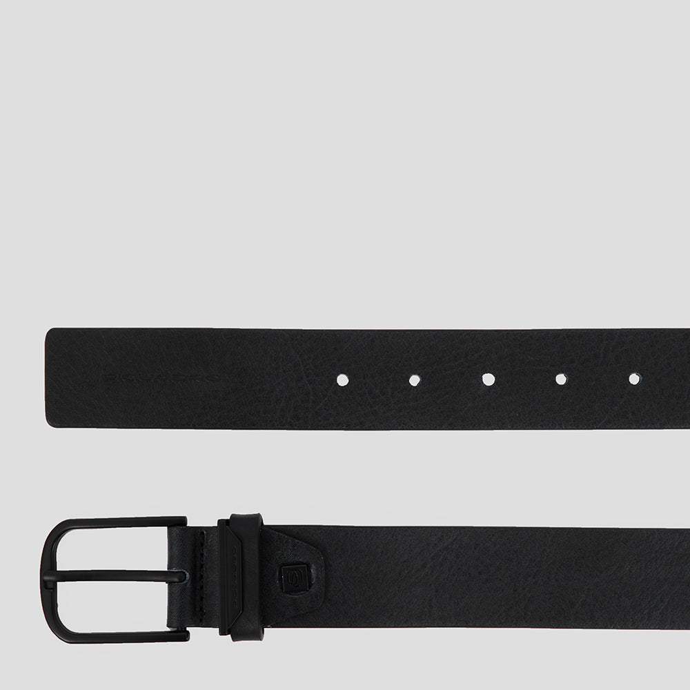 Piquadro Blue Square Gürtel Herren Leder schwarz Dornschliesse