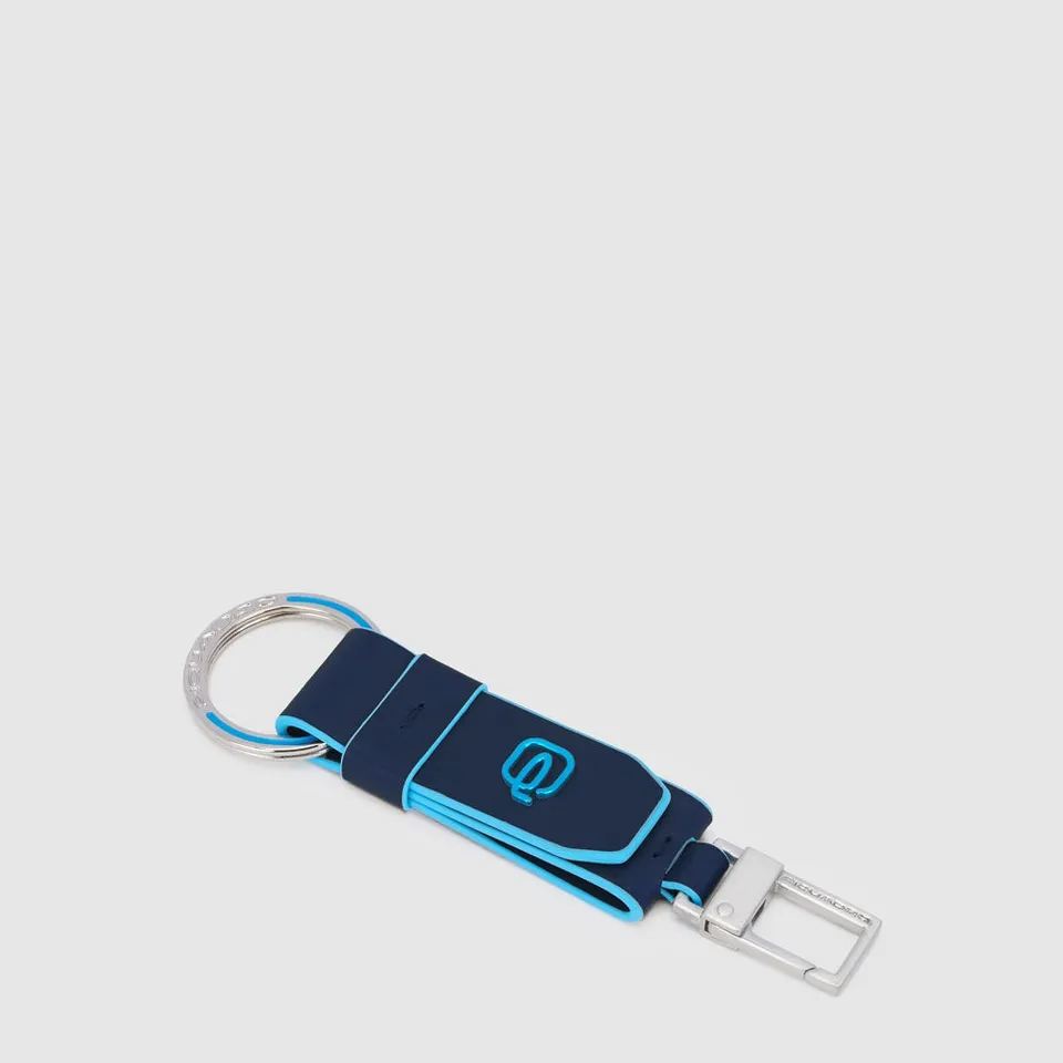 Piquadro Blue Square Schlüsselanhänger Leder Braun Auto