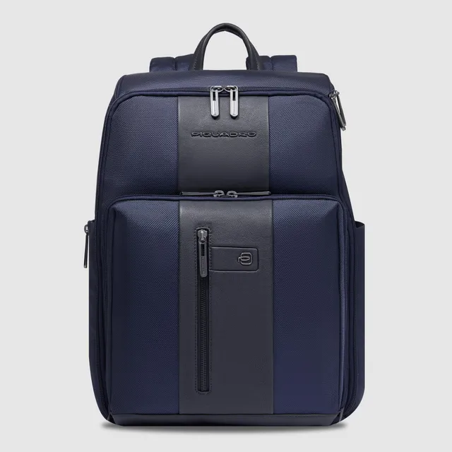 Piquadro Black Square Rucksack 15,6 Zoll Grau Stoff