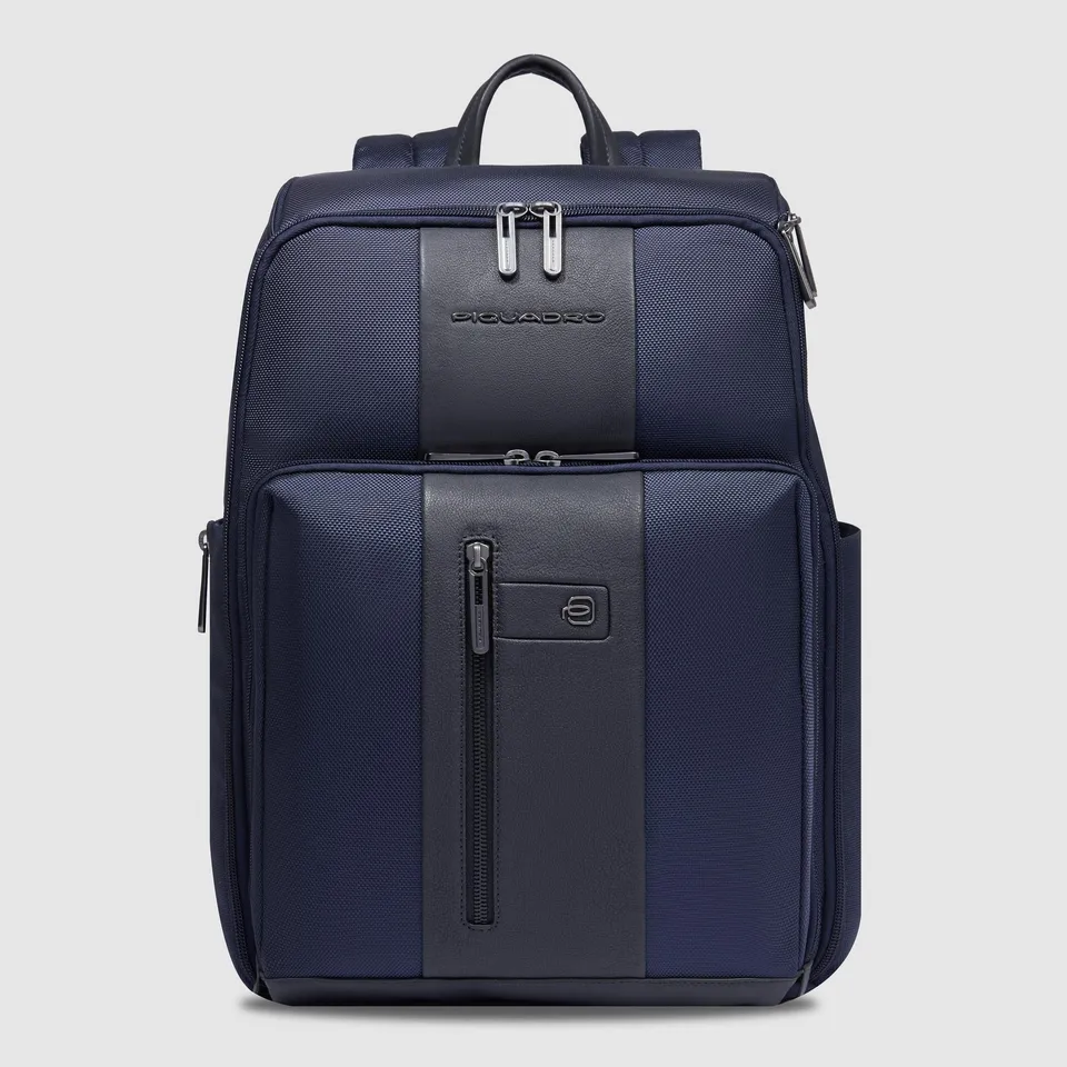 Piquadro Black Square Rucksack 15,6 Zoll Grau Stoff
