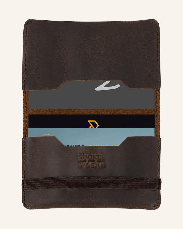 Buckle & Seam Cusco Kartenetui Leder Schwarz für Karten