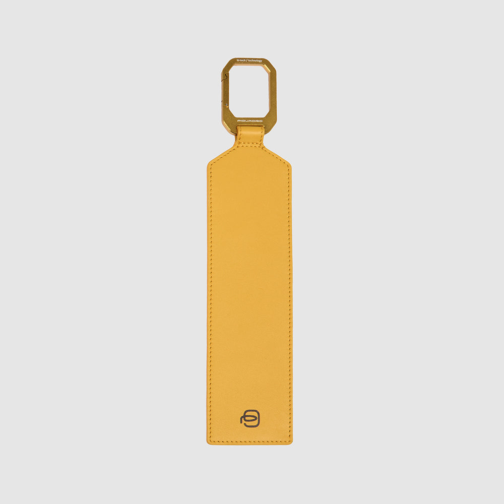 Piquadro Blue Square Kofferanhänger Leder Karabiner Grün