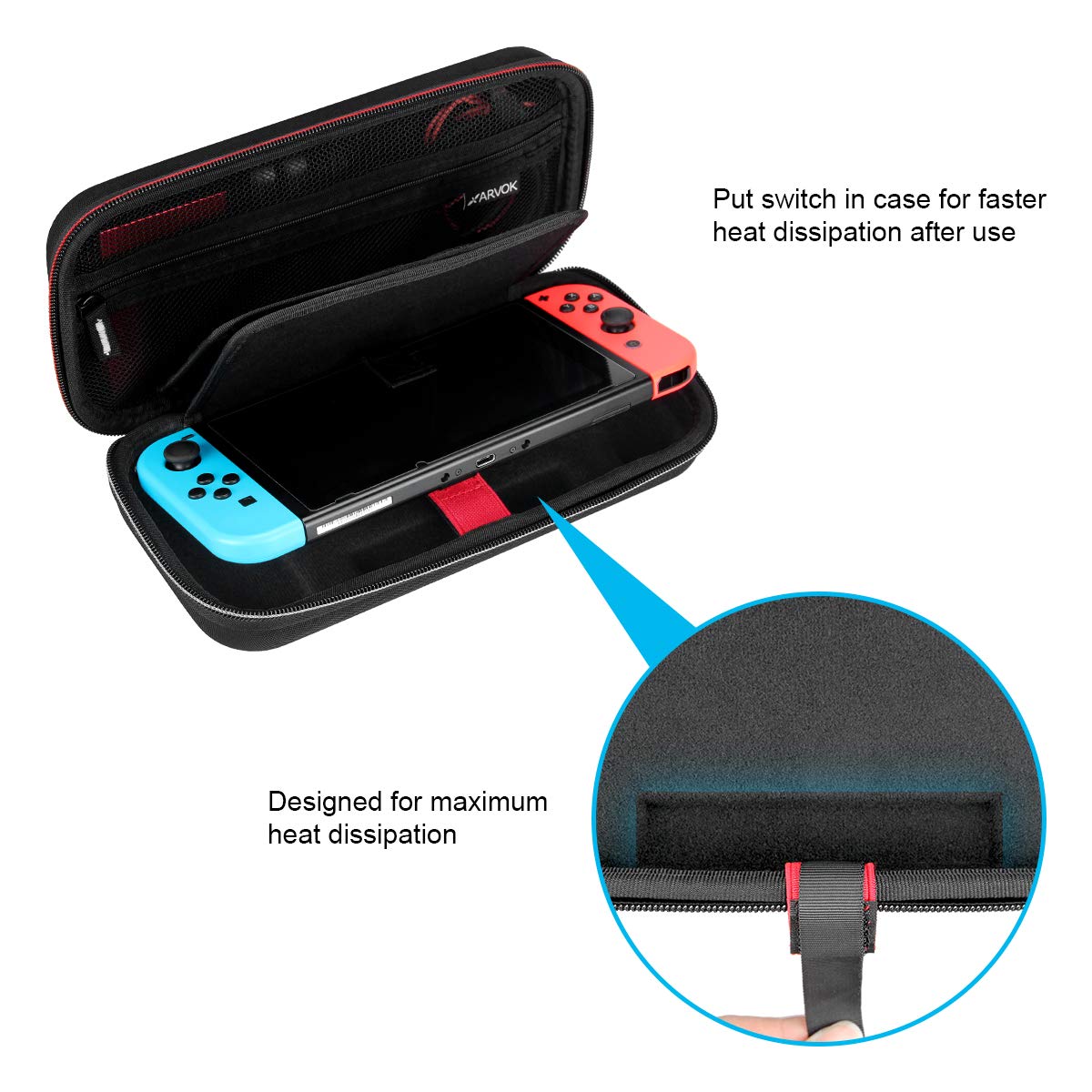 Arvok Travel Accessories Switch Tasche Nintendo schwarz