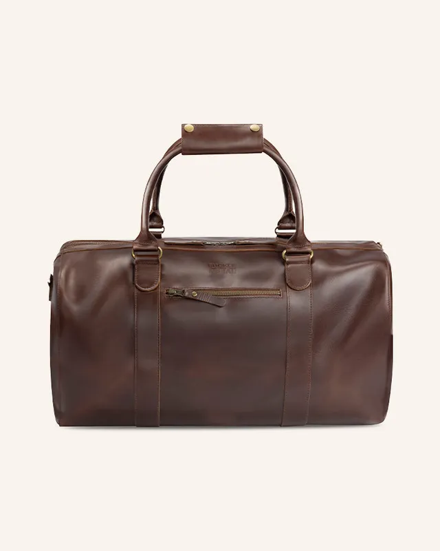 Buckle & Seam Willow Weekender Leder Braun Tropisch 37L