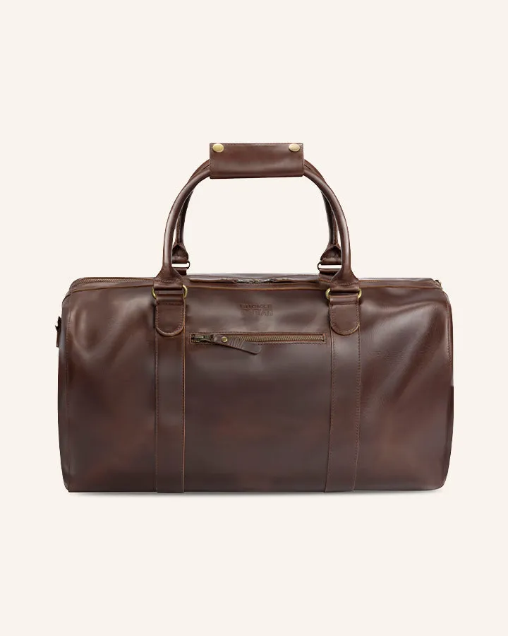 Buckle & Seam Willow Weekender Leder Braun Tropisch 37L