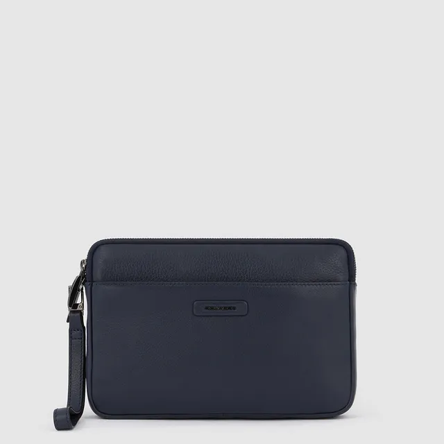 Piquadro Modus POCHETTE Clutch Blau Leder RFID iPad mini