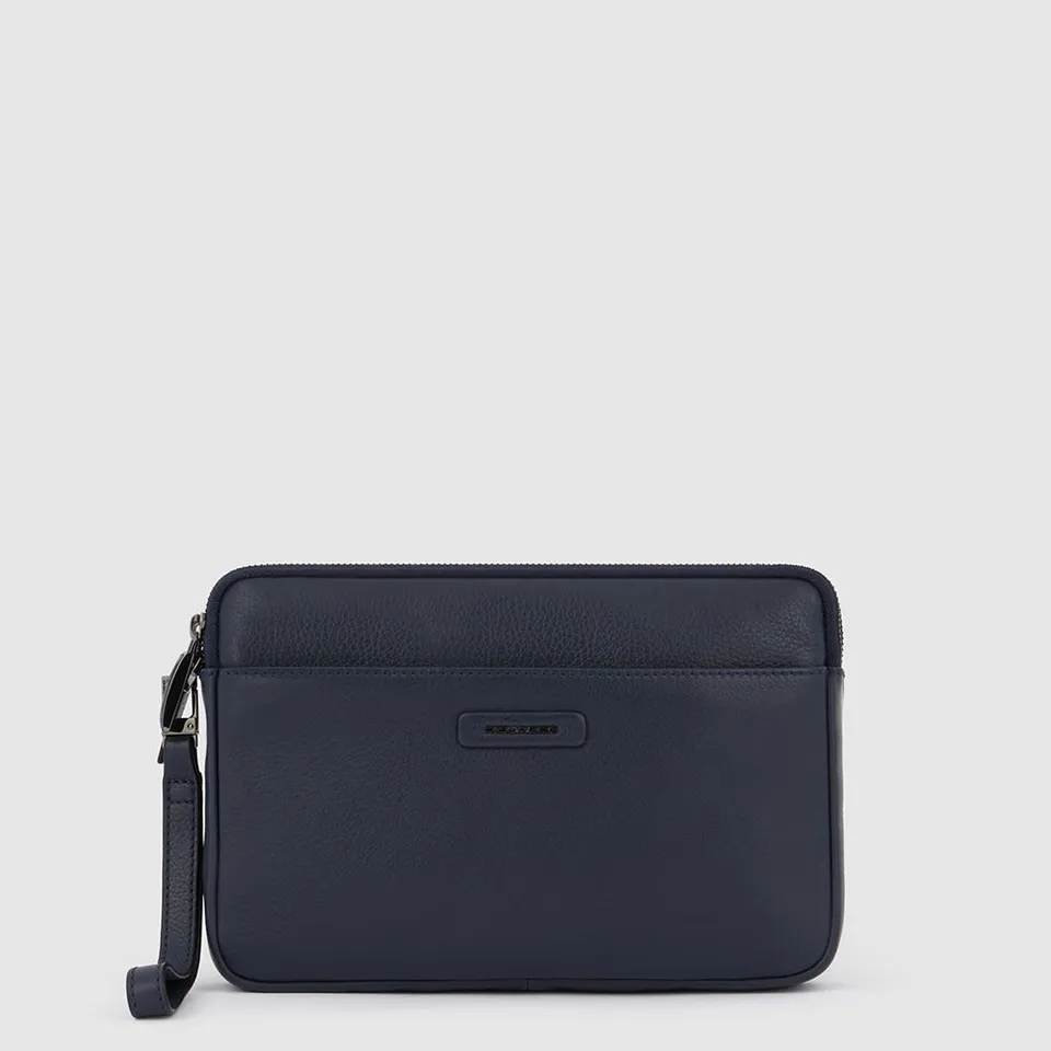 Piquadro Modus POCHETTE Clutch Blau Leder RFID iPad mini