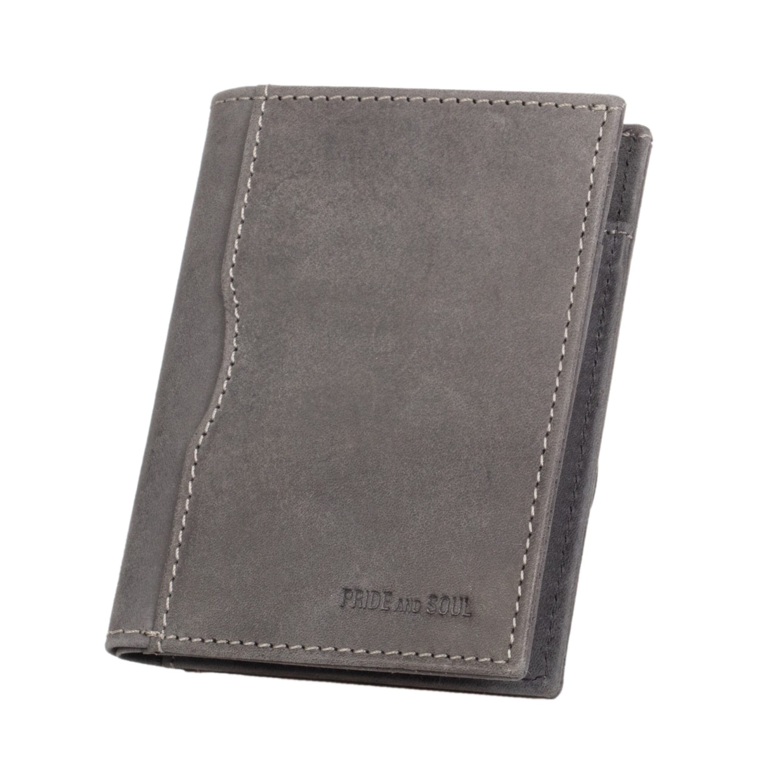 Lightpak Kreditkartenbörse RFID Leder Grau 11x8,5cm