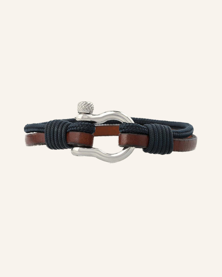 Buckle & Seam Oahu Lederarmband L Nylon Drehverschluss