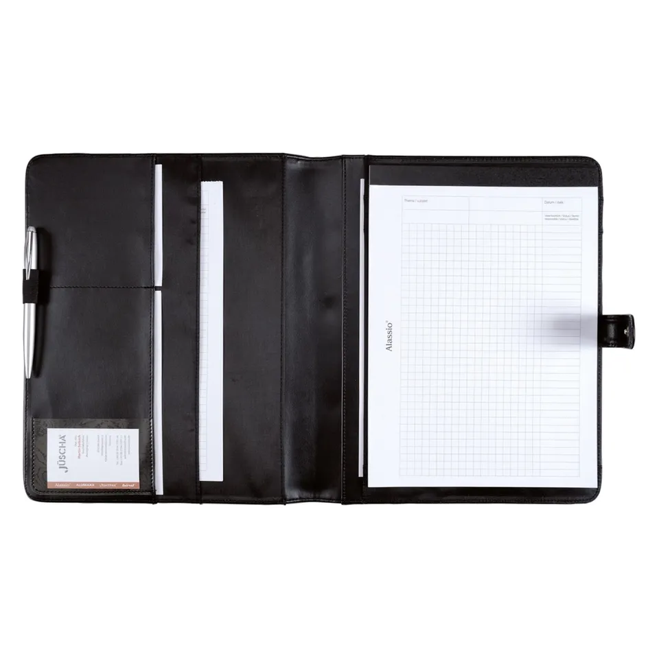Lightpak Fano A4 Schreibmappe schwarz Druckknopf
