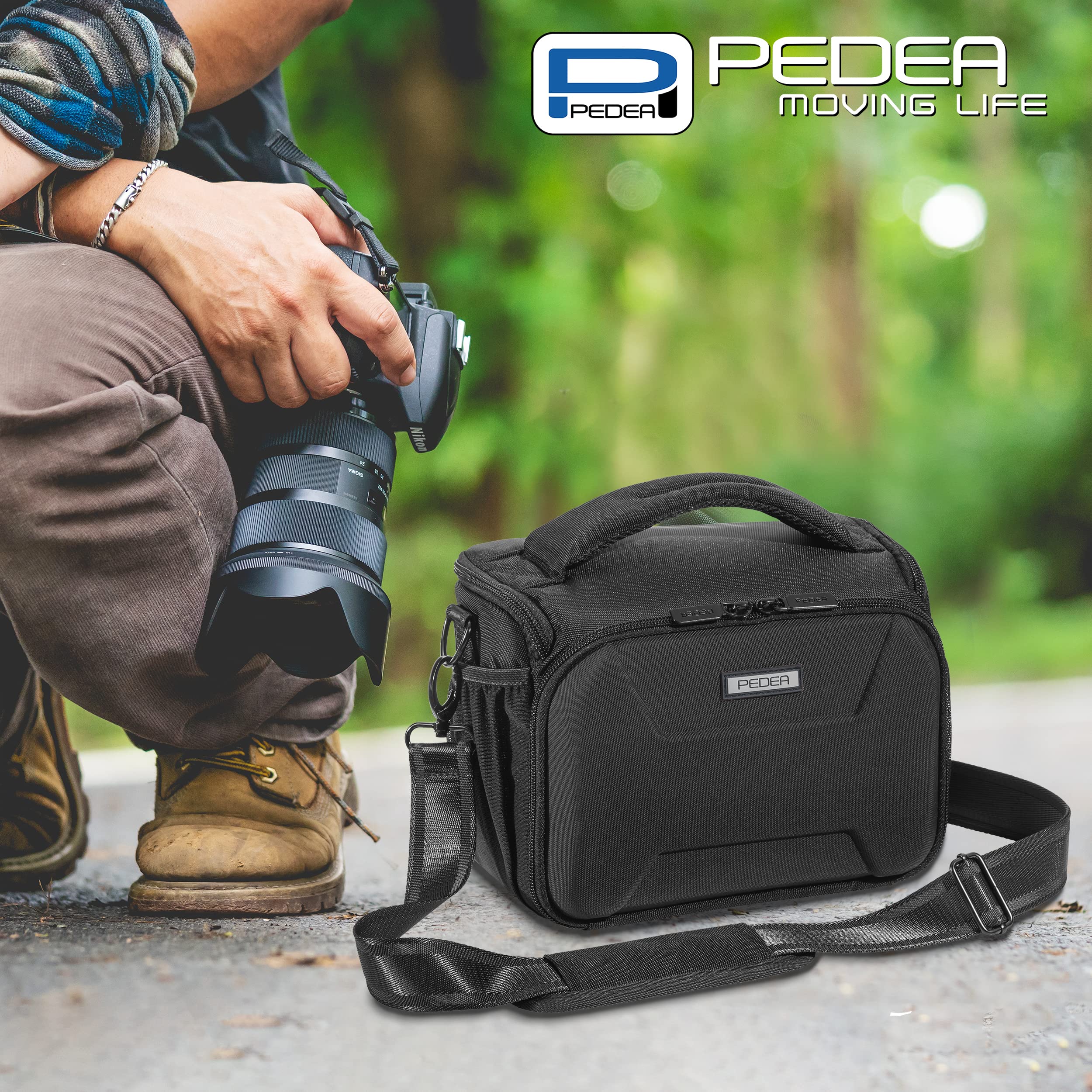 Pedea Guard Kameratasche Schwarz Messenger