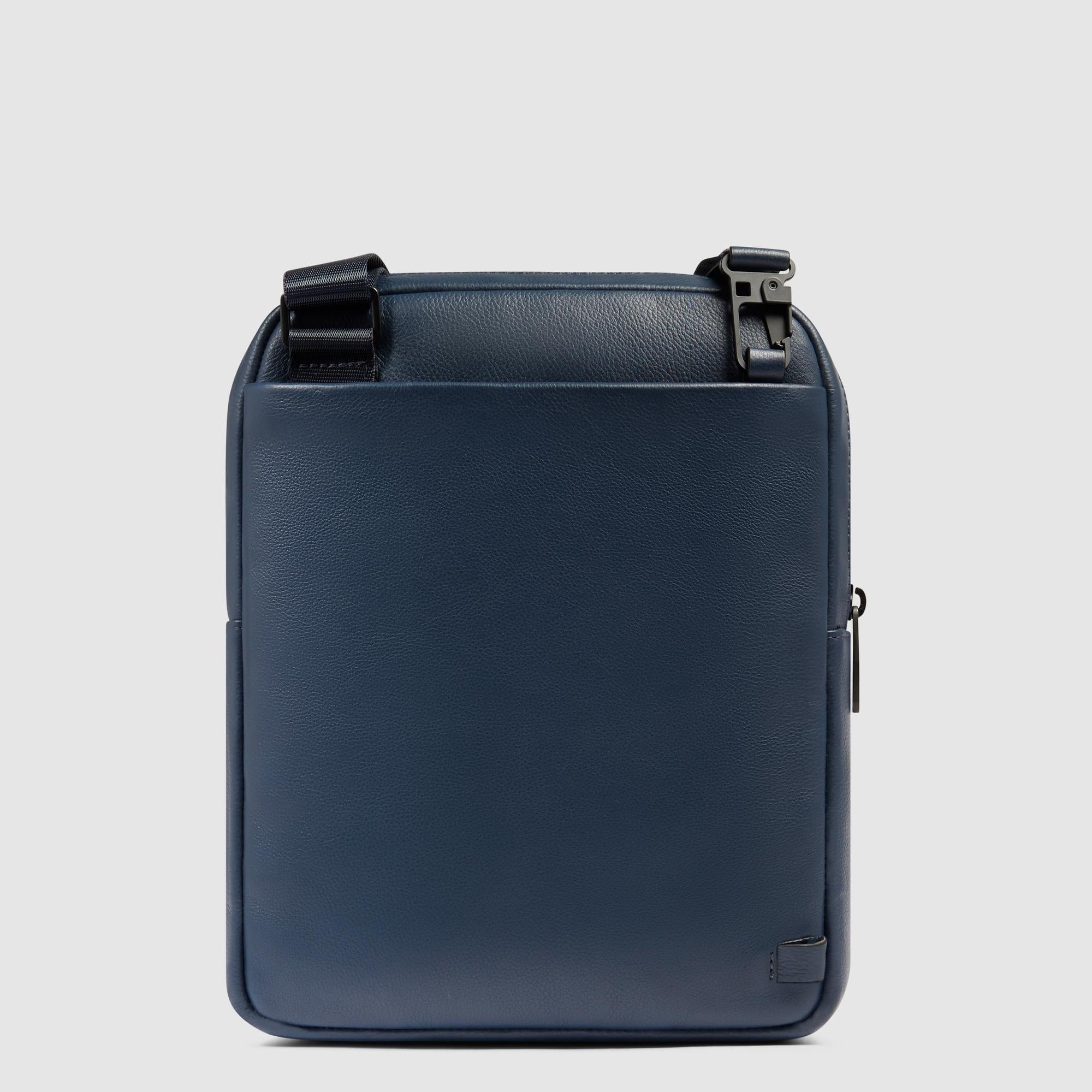 Piquadro Urban Borsello Leder Blau iPad RFID Herren