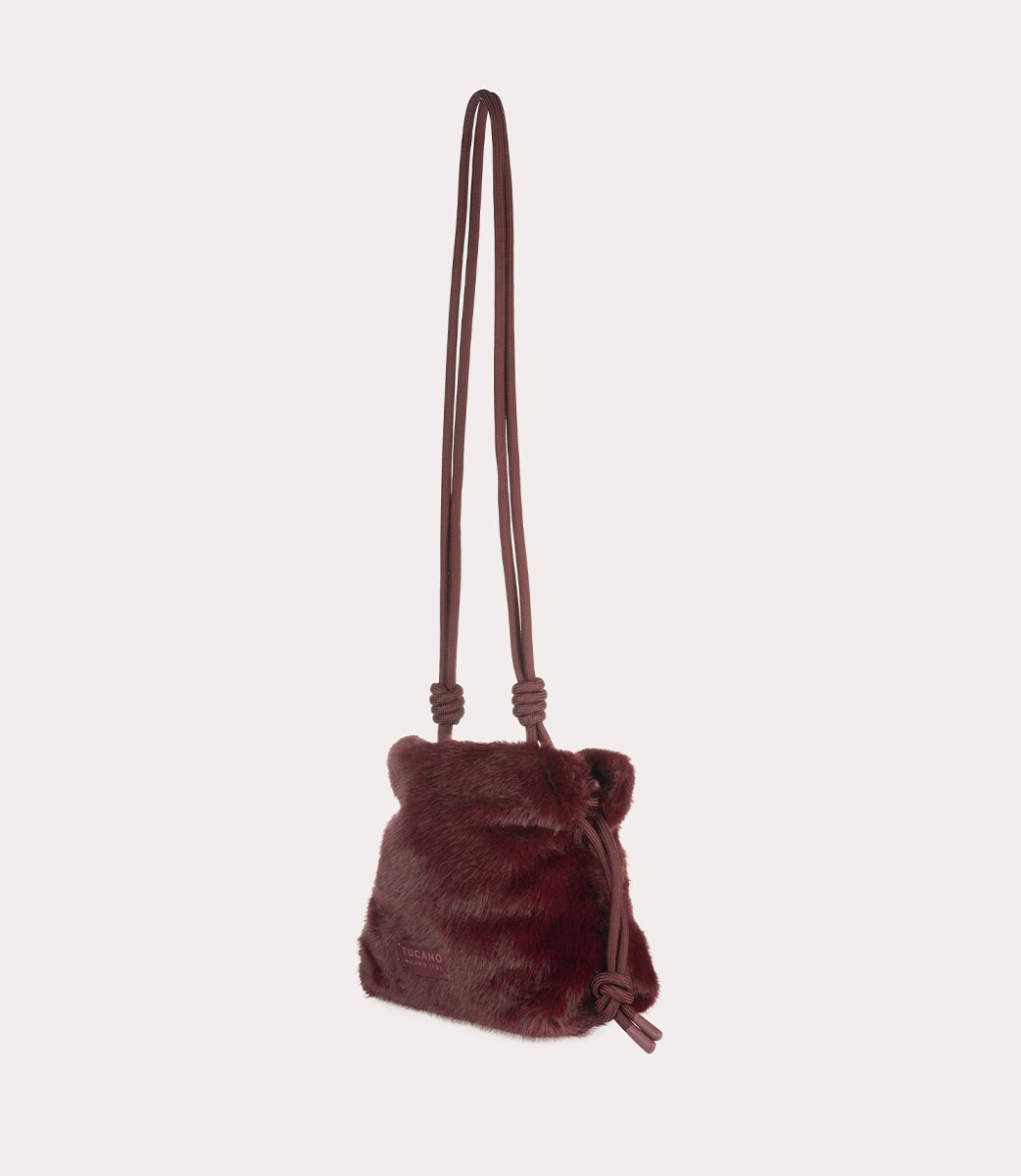 Tucano Mini Nina Fur Bag Umhängetasche Nero Kunstfell