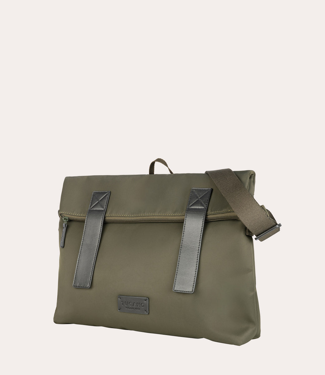 Tucano Fold Messenger Laptoptasche 14 Zoll Schwarz Nylon