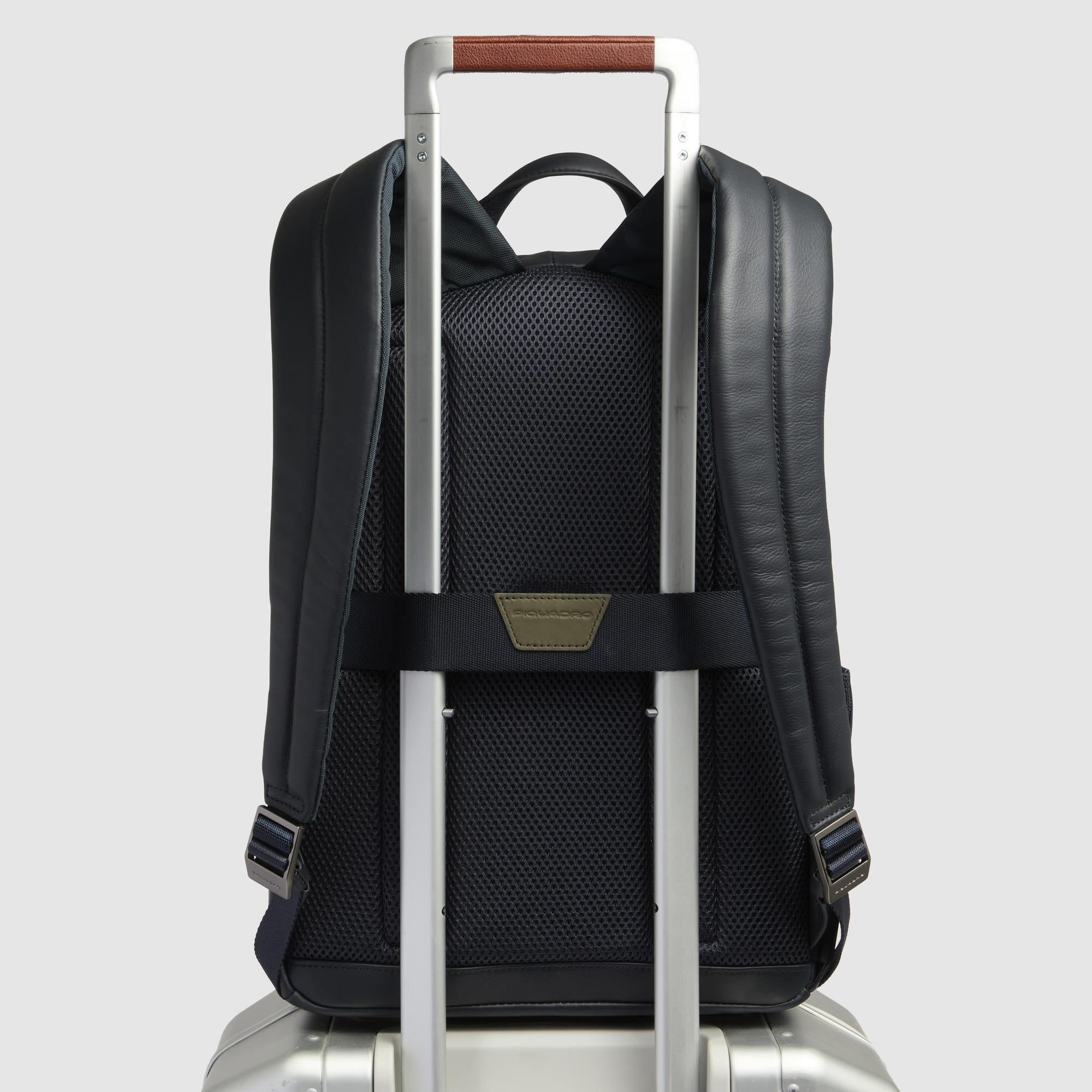 Piquadro Black Square Rucksack 14 Zoll Schwarz Klein