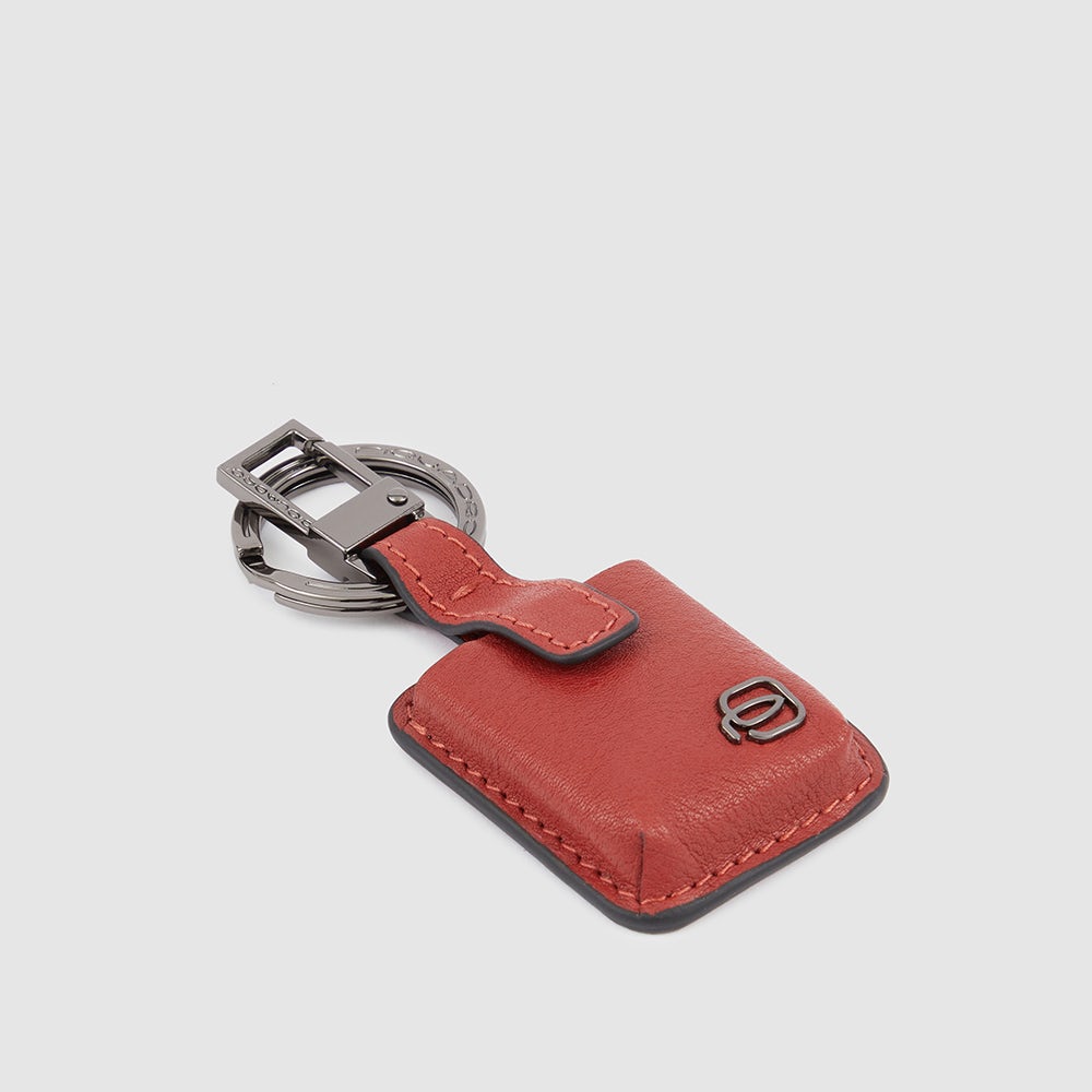 Piquadro Connequ Schlüsselanhänger Karabiner Schwarz Leder