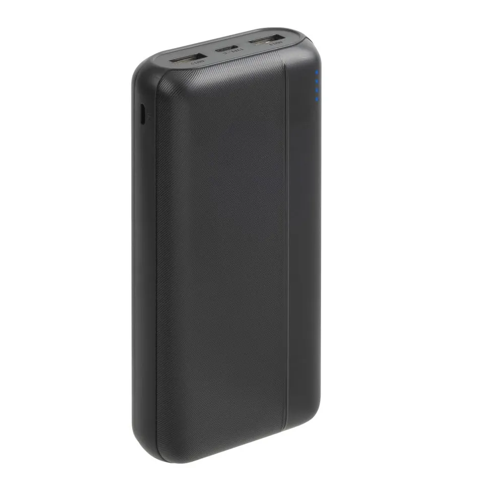 RIVACASE RIVAPOWER Powerbank 20000 mAh USB-C LED schwarz