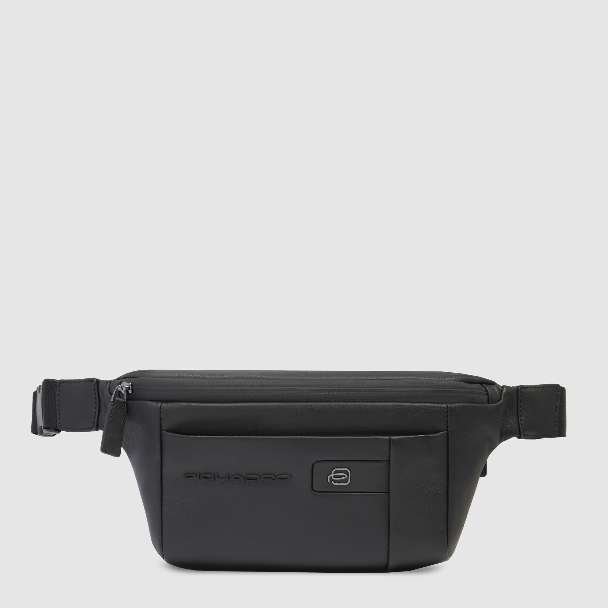 Piquadro Urban Bauchtasche Herren Schwarz Leder