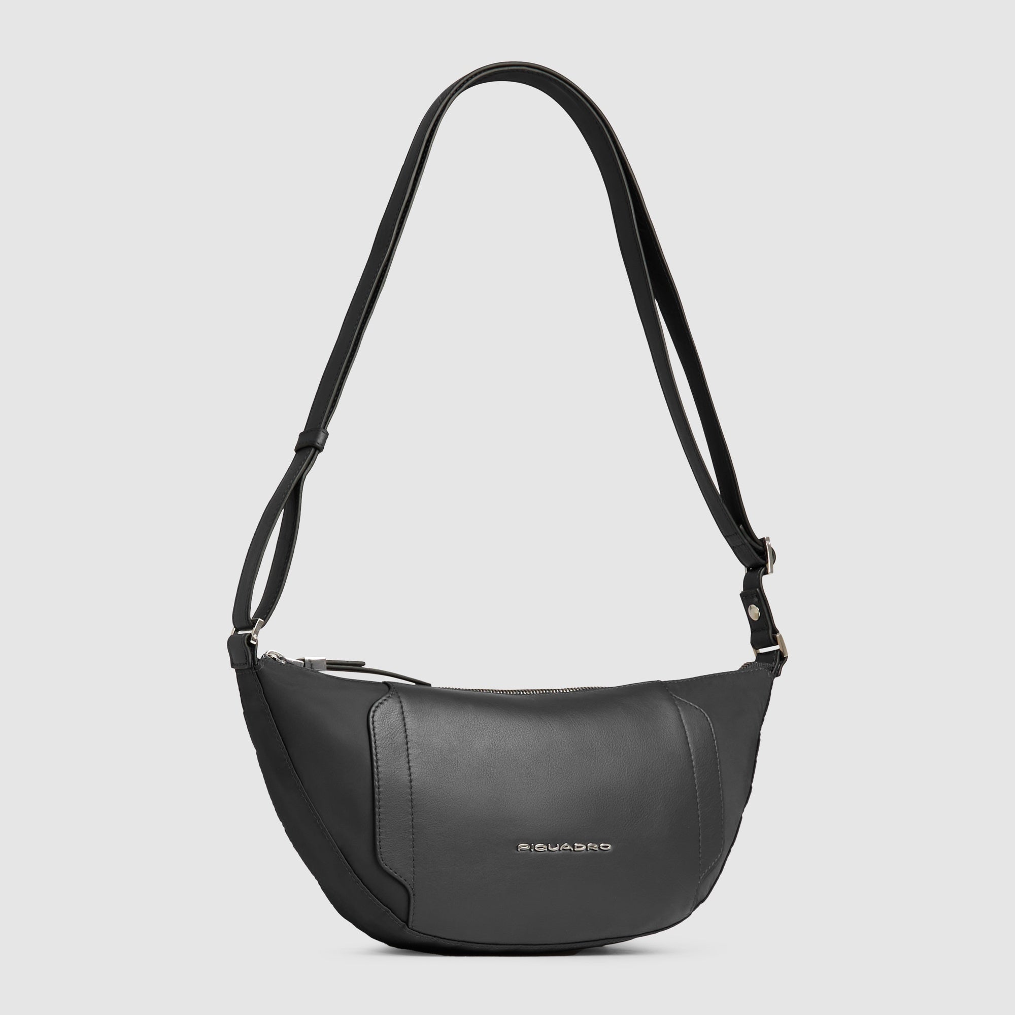Piquadro Circle Bauchtasche Damen Schwarz RFID Recycling