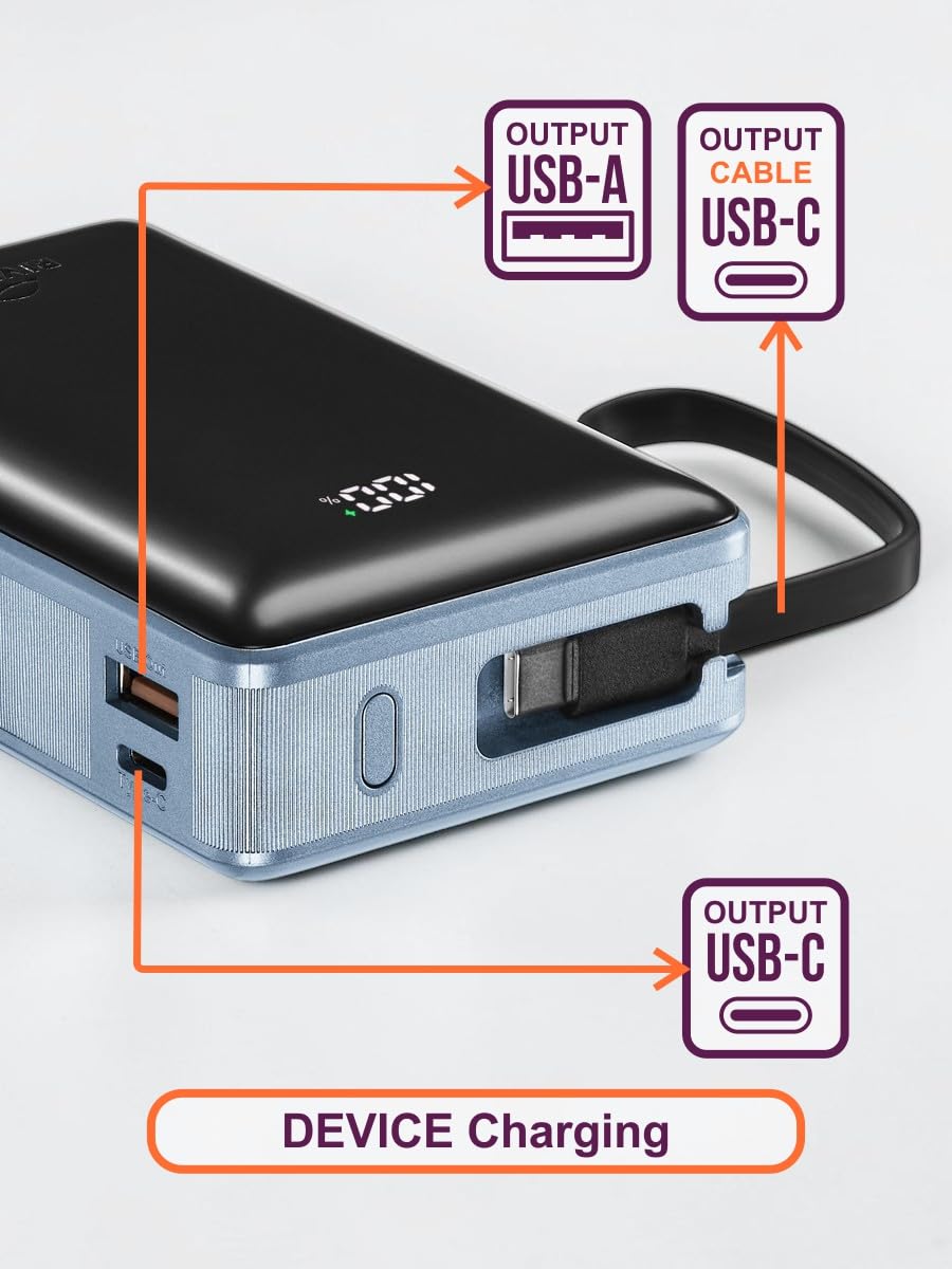 RIVACASE Turbo VA1097 Powerbank 20000 mAh 65W Dunkelgrau