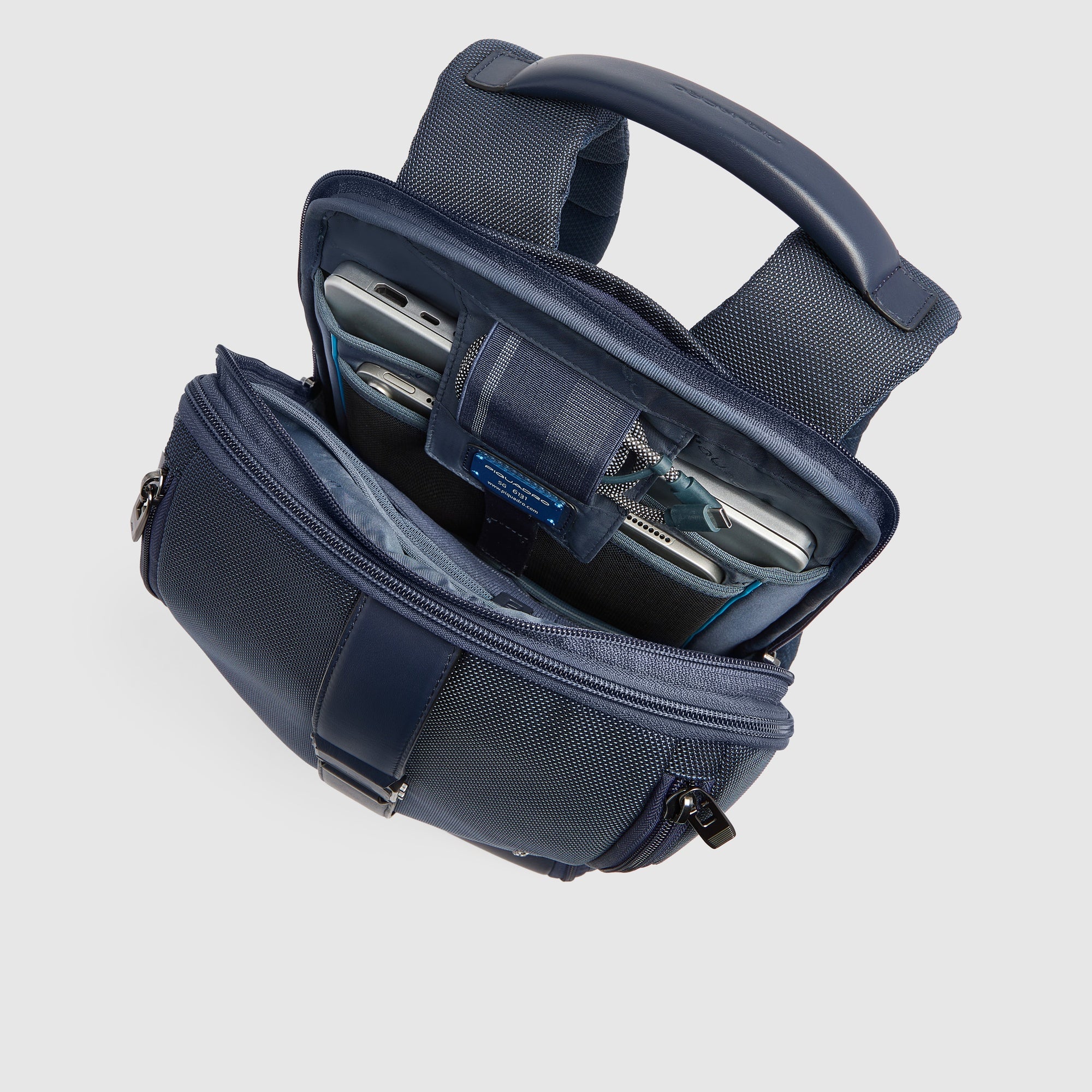 Piquadro Rover Rucksack 14 Zoll Modular Schwarz USB