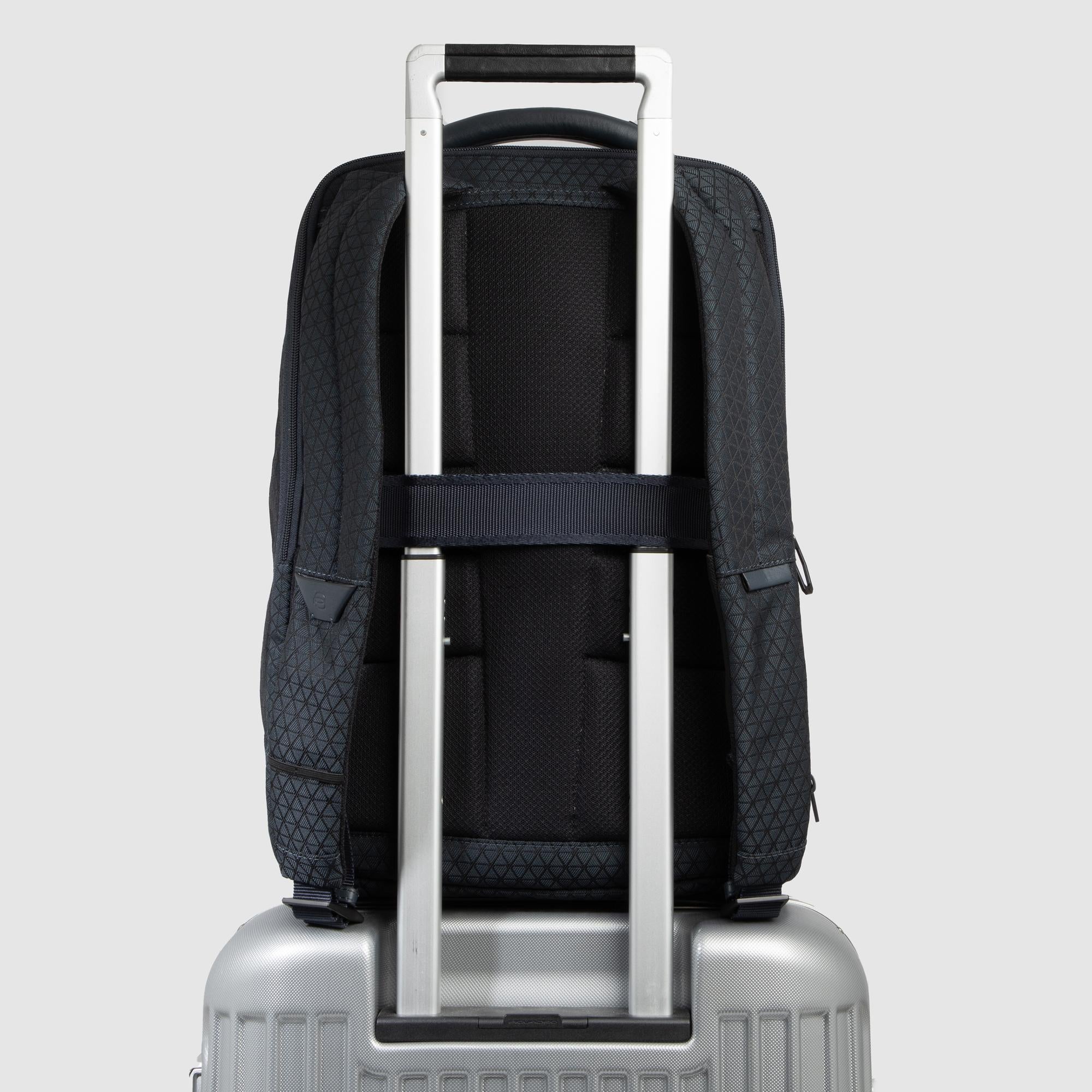 Piquadro Rover Rucksack 15,6 Zoll Laptop Modular Blau