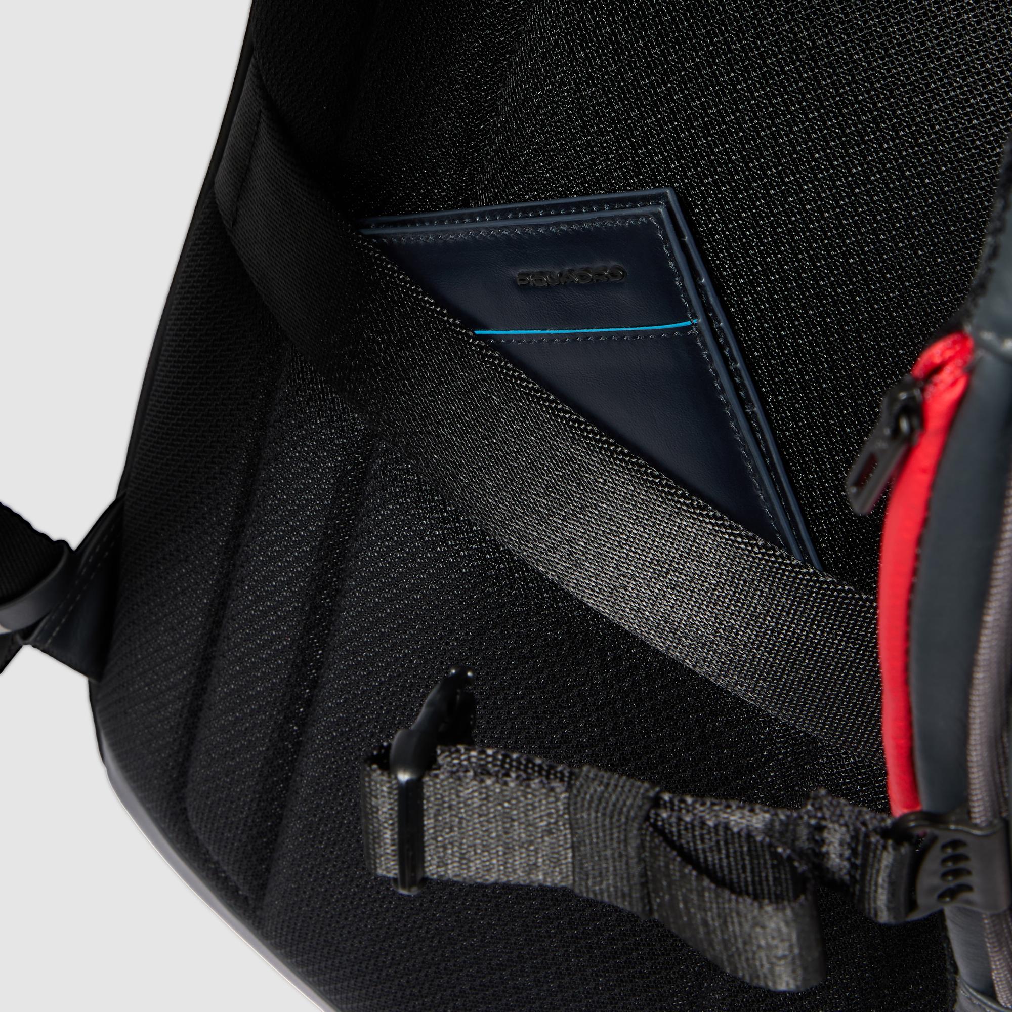 Piquadro Rover Rucksack 15,6 Zoll Schwarz erweiterbar RFID