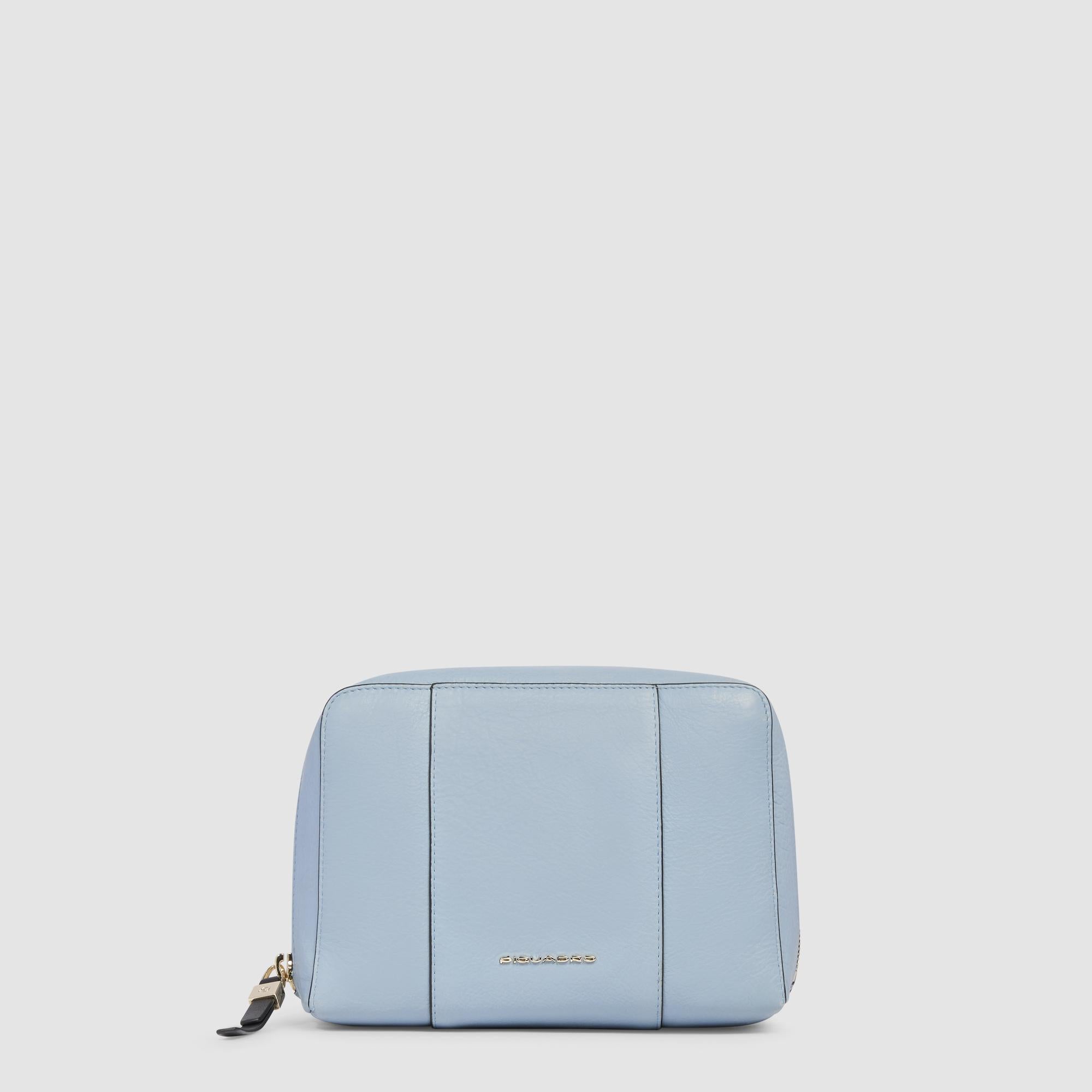 Piquadro PQ-Light Beauty-Case Leder Kosmetiktasche Damen