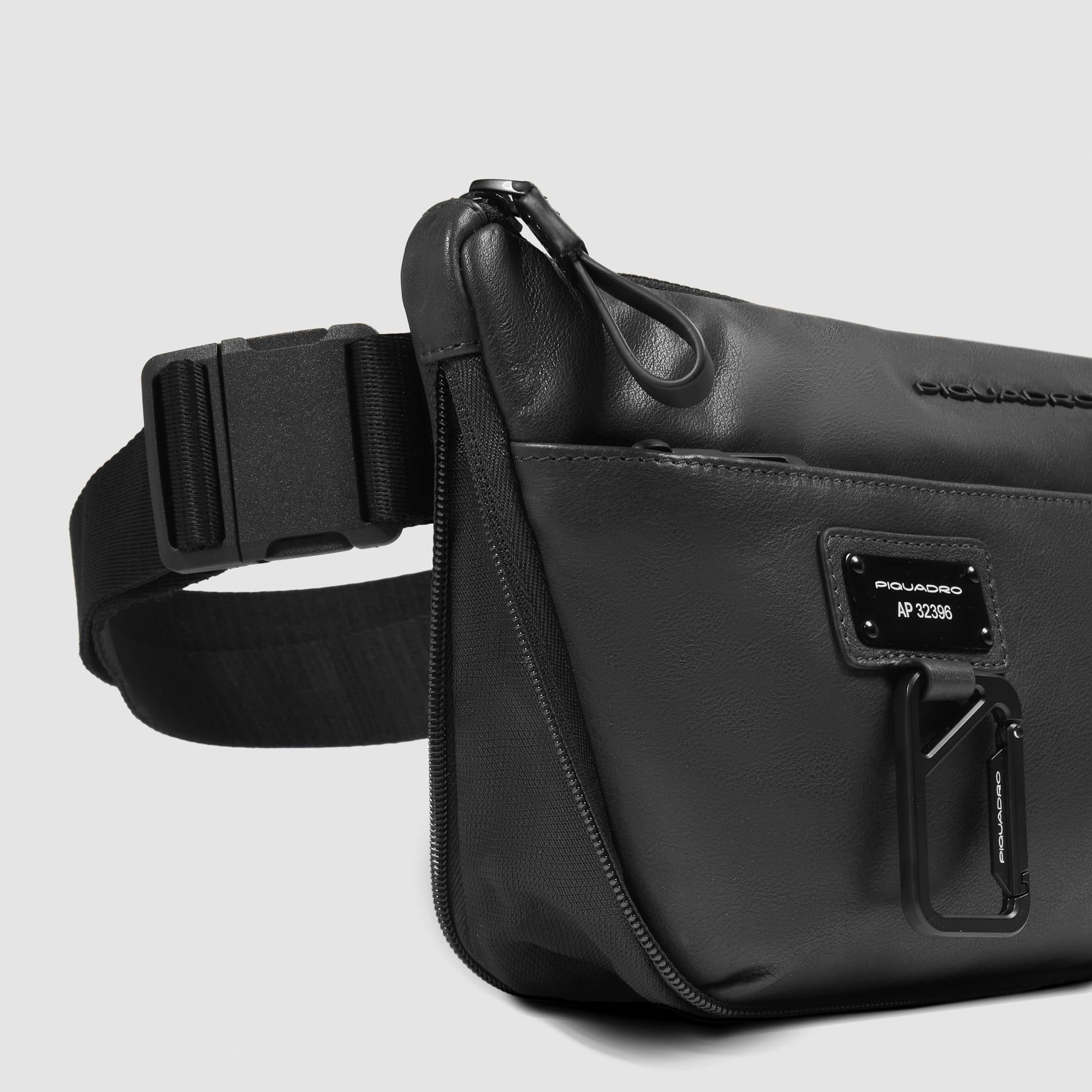 Piquadro Corner 2.0 Bauchtasche N Leder erweiterbar