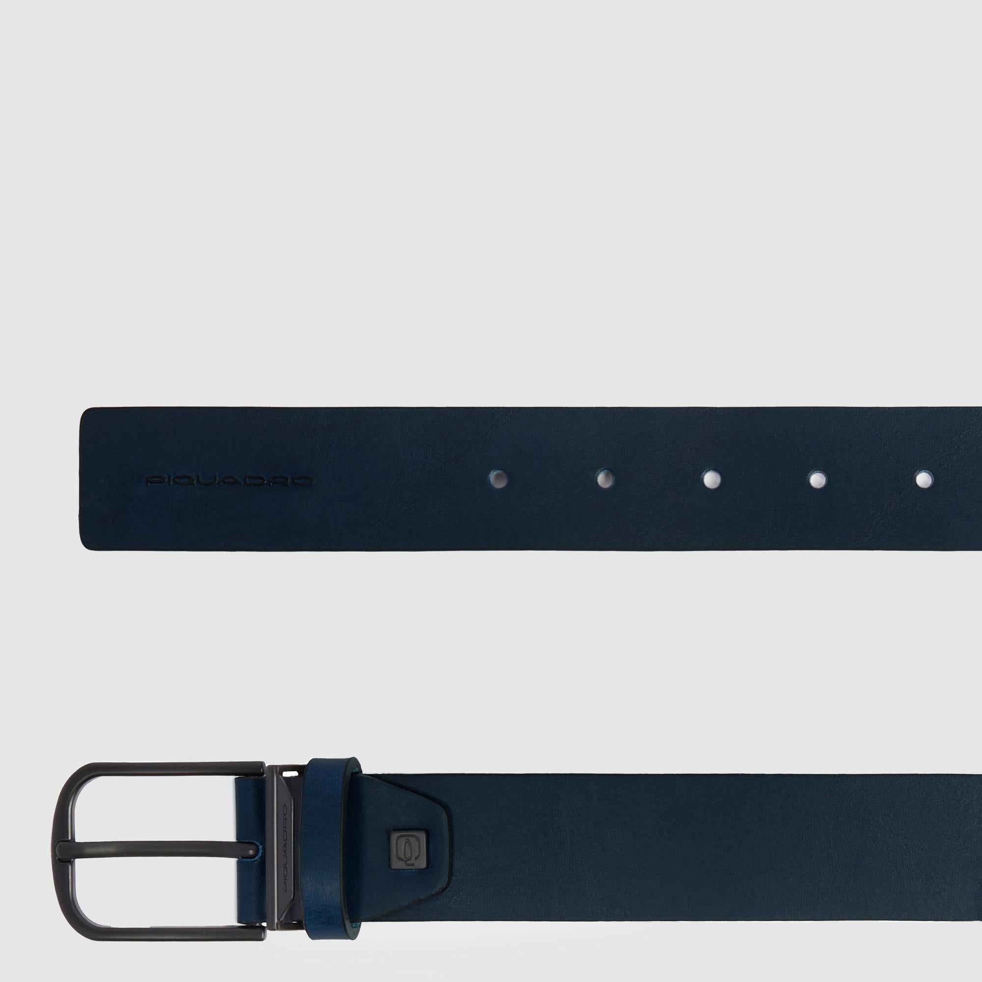 Piquadro Blue Square Gürtel Herren Leder schwarz Dornschliesse
