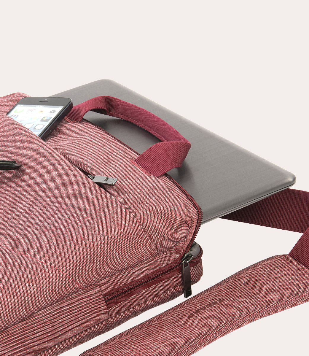 Tucano Linea 13 Zoll Laptop Tasche Rot Umhängegurt Polyester