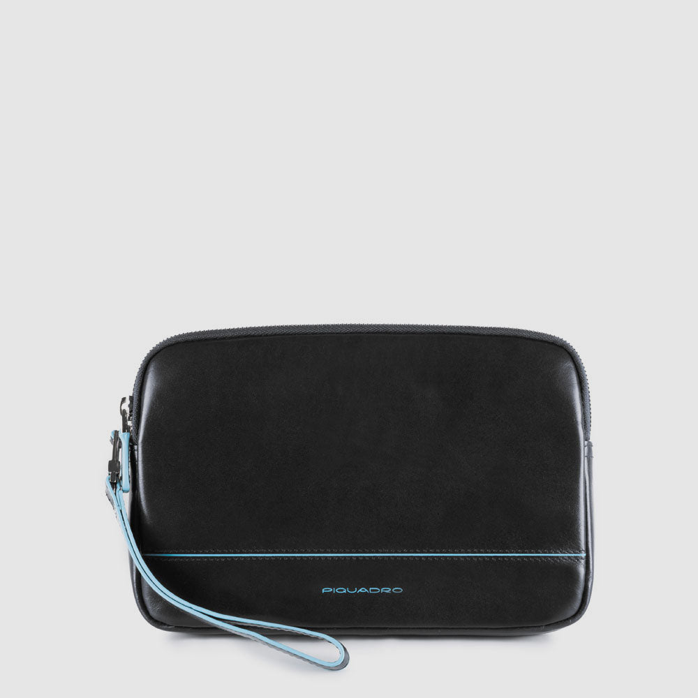Piquadro Black Square Pochette Leder schwarz N