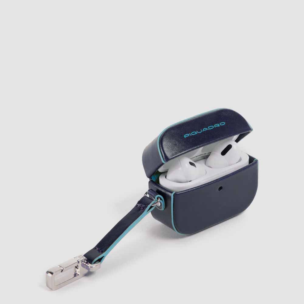 Piquadro Connequ AirPods Pro Hülle Leder schwarz