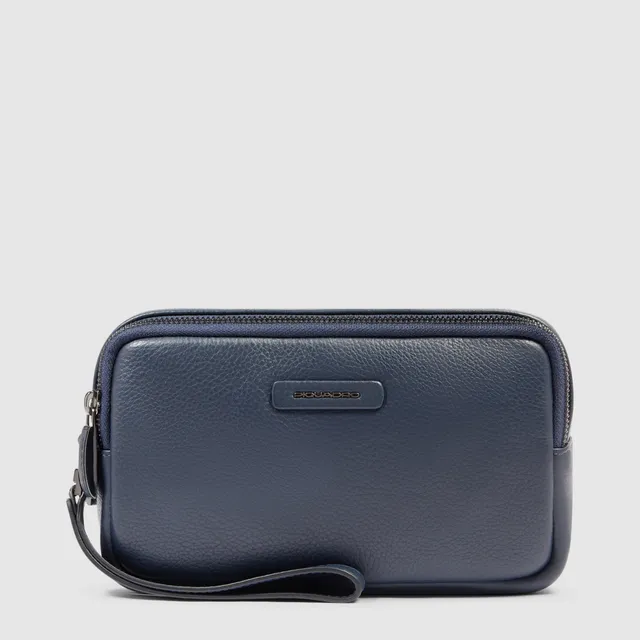 Piquadro Modus Pochette Herren Leder Schwarz 2 Fächer