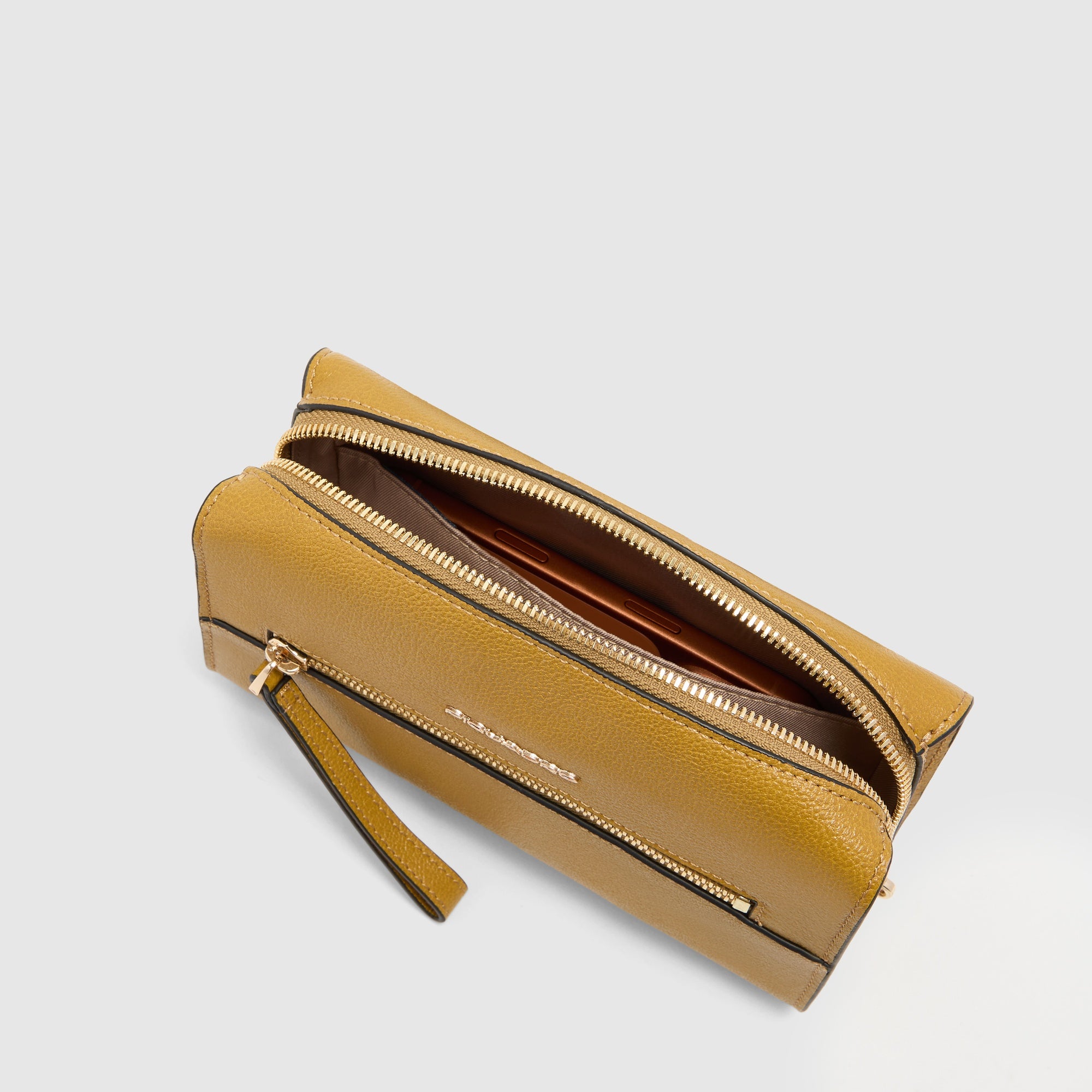 Piquadro Circle Pochette Damen Leder Handytasche Grau