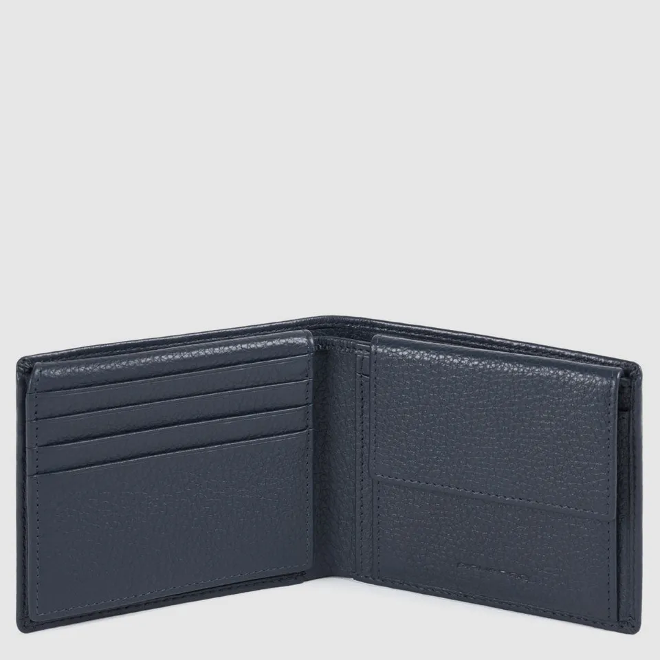 Piquadro Blue Square Geldbörse Herren Leder RFID Blau