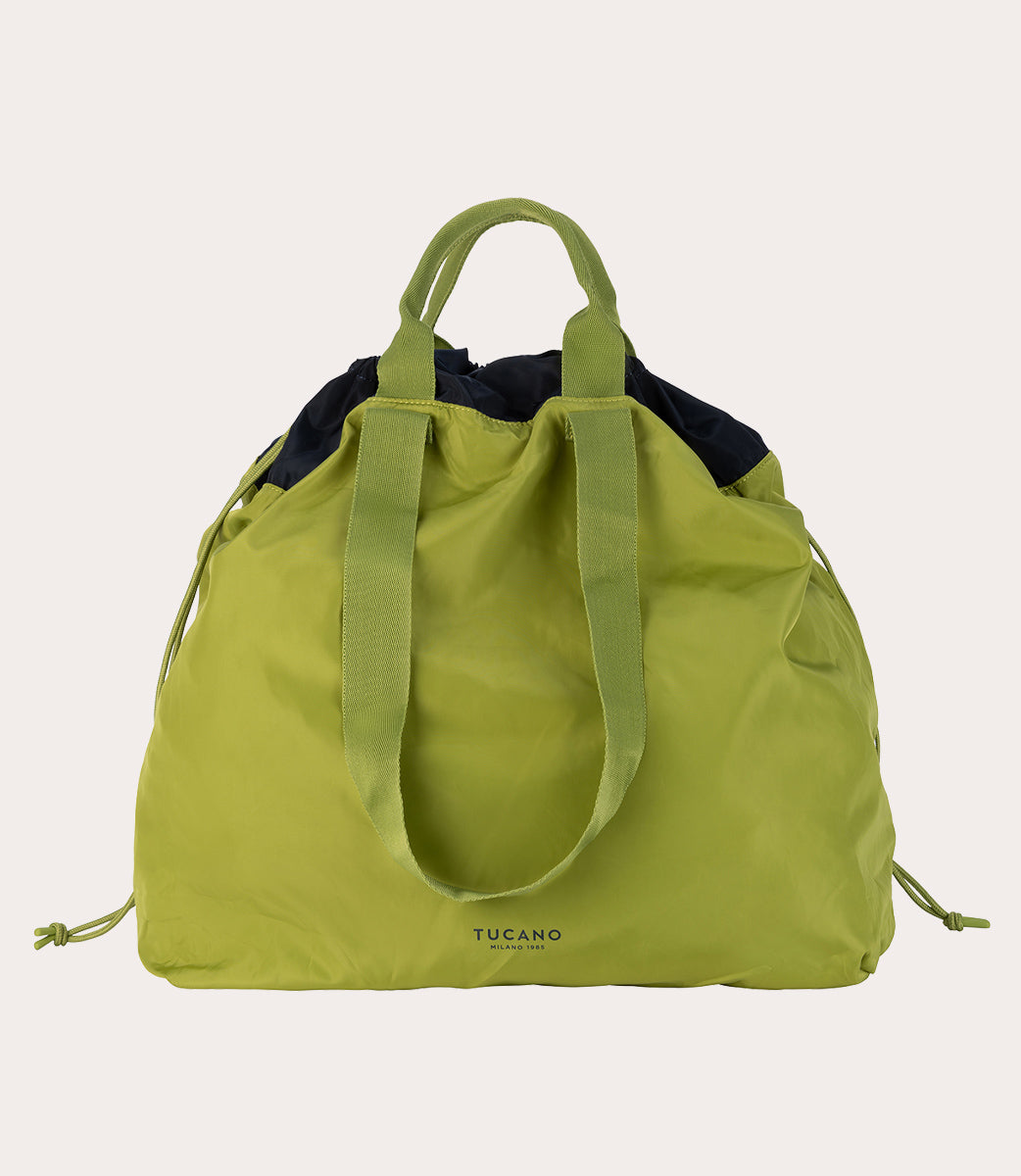 Tucano Sporta Shopper Schwarz faltbar Recycling Kordelzug